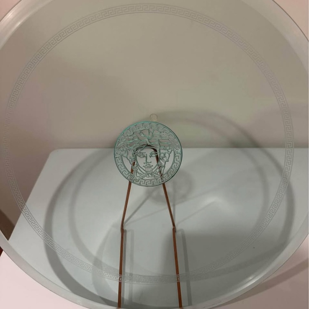 Versace Glass Tray with Medusa Motif